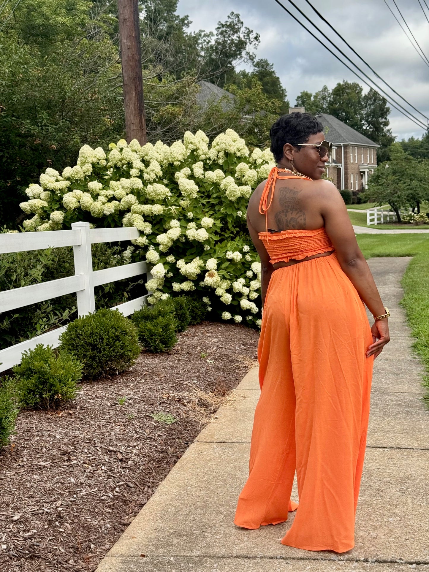 Orange Tube Jumpsuit