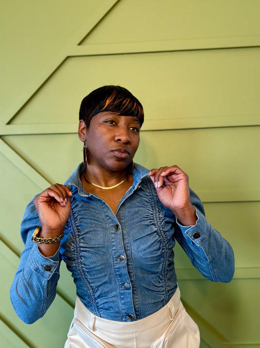 Chelsea Crop Denim Top