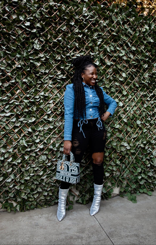 Chelsea Crop Denim Top