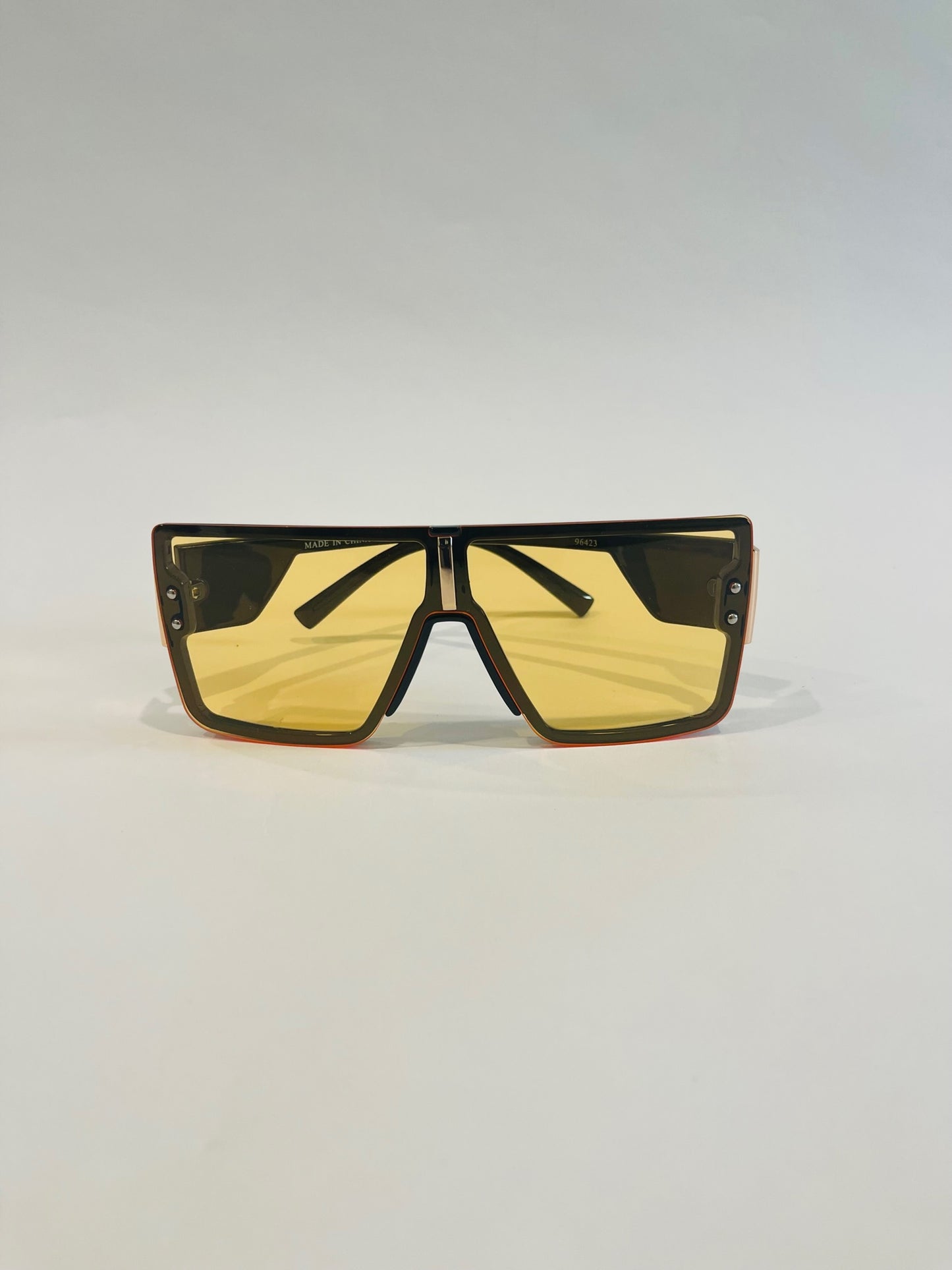 Shield Sunglasses-Yellow
